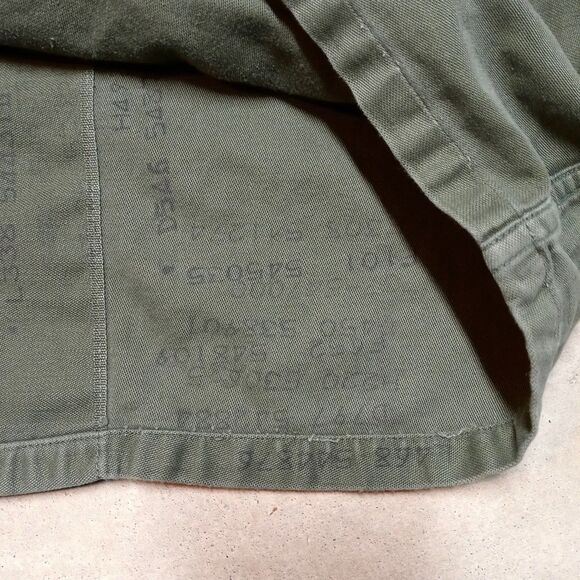 Vintage OG 107 US Army Shirt Jacket Size Small Vietnam War Era 60s Sateen Field - Picture 10 of 13
